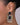 Gold and silver tone multicolor stone Oxidised pearl droplet danglers - Kimikii Jewellery