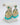 Gold Plated Kundan Mayuri Ocean Blue and White Pearl Earrings - Kimikii Jewellery