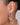 Silver Oxidised Dear Statement Earrings - Pink Stone - Kimikii Jewellery