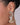 Silver Oxidized and Golden crescent Jhumka with Pearl - Kimikii Jewellery